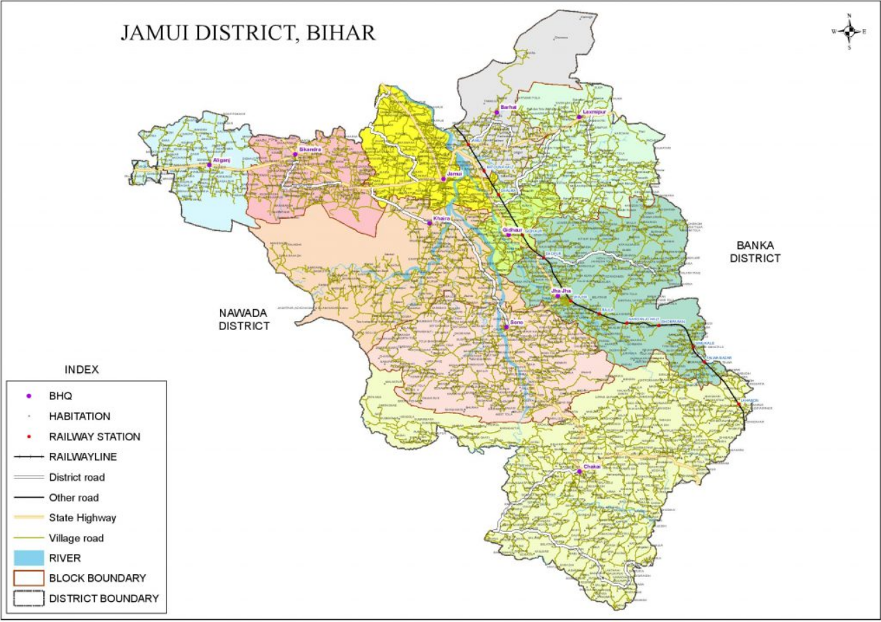 जमुई  map