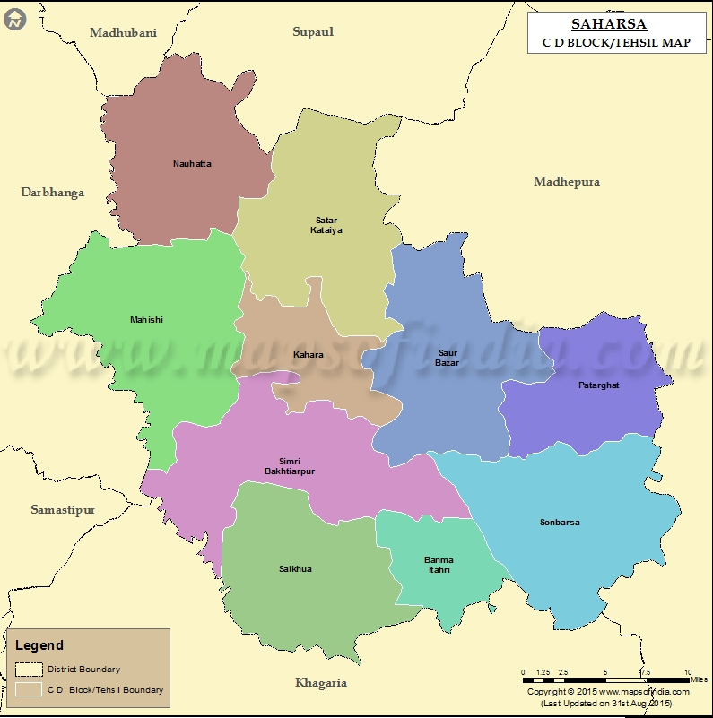 सहरसा map