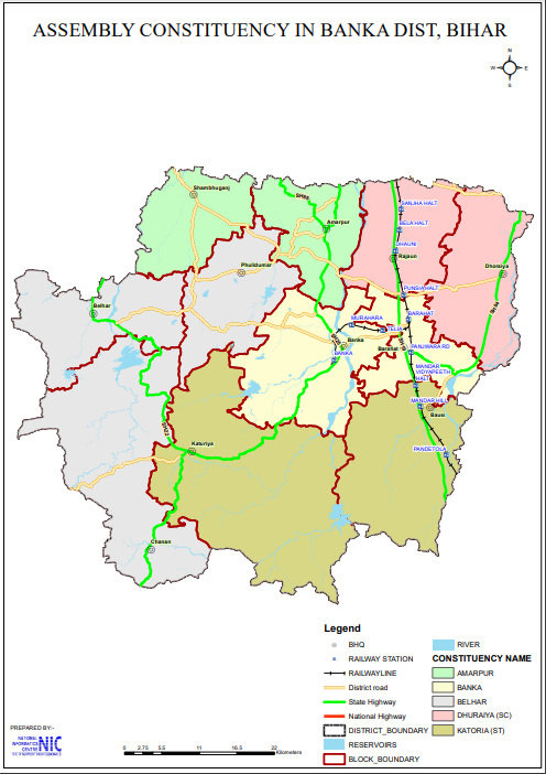 बांका map